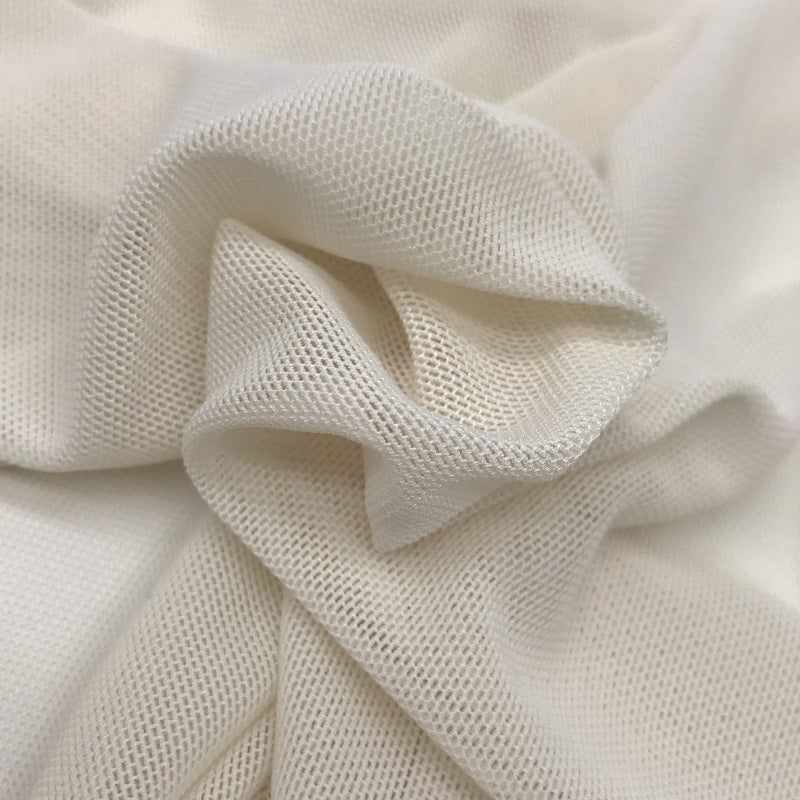 "In-stock brick-pattern 40D polyester-spandex mesh fabric, suitable for swimwear, yoga wear, lingerie, dresses, and camisoles. Four-way stretch fabric."