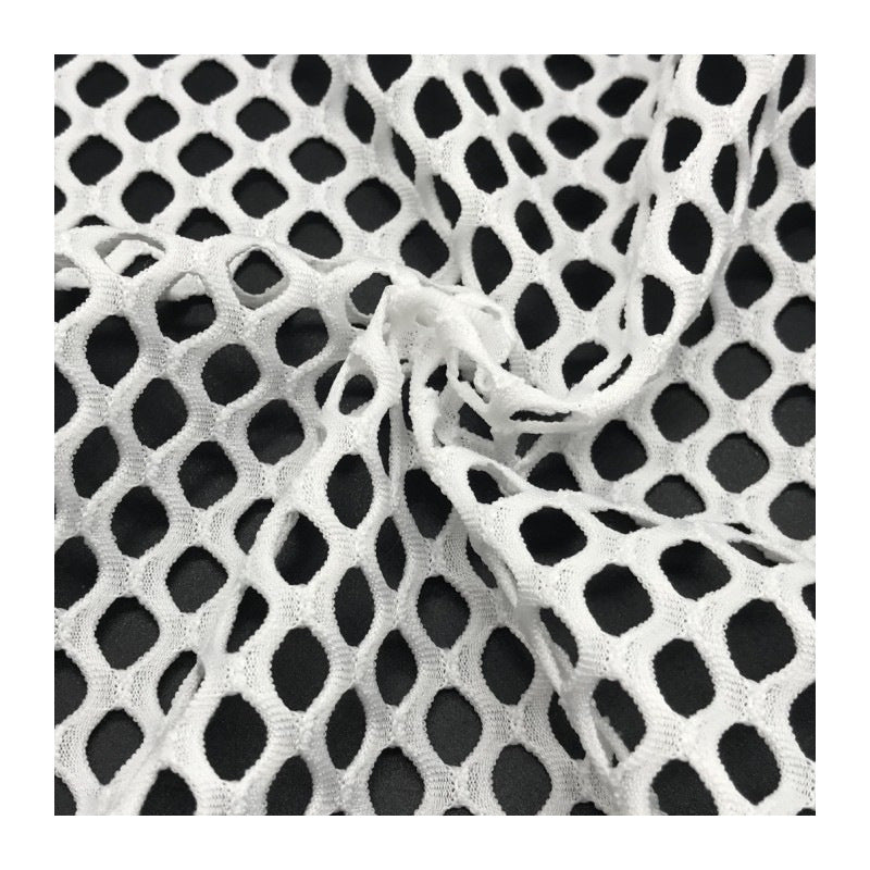 "In-stock 012 diamond mesh fabric, breathable four-way stretch hollow mesh fabric, ripped denim pants, clothing, and stockings material."